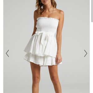 White Strapless Romper, size us 4, NWT